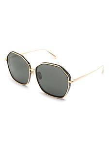 Linda Farrow Camila geometric-frame sunglasses - Goud