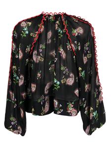 Cynthia Rowley Blouse met paisley-print - Zwart