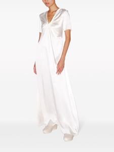 Rosetta Getty Maxi-jurk met V-hals - Wit