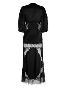 Cynthia Rowley Maxi-jurk met geplooid detail - Zwart