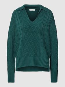 Christian Berg Woman Gebreide pullover met kabelpatroon