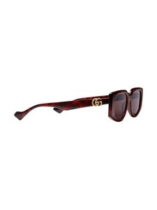 Gucci Eyewear rectangle-frame tortoiseshell sunglasses - Bruin
