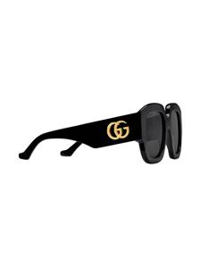 Gucci Eyewear Double G square-frame sunglasses - Zwart