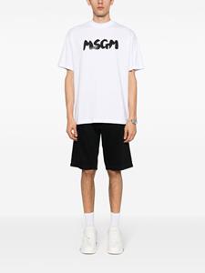 MSGM Katoenen T-shirt met logoprint - Wit