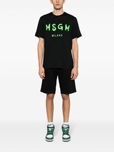 MSGM Katoenen T-shirt met logoprint - Zwart
