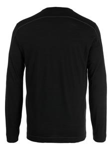 Transit long-sleeve wool T-shirt - Zwart