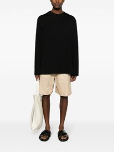 Jil Sander side-slits cotton T-shirt - Zwart