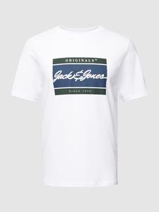 Jack & jones T-shirt met labelprint, model 'JORWAYNE'