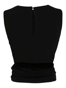P.A.R.O.S.H. sleeveless tie-fastening blouse - Zwart