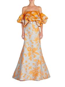Silvia Tcherassi Arezzo katoenen top met bloemenprint - Oranje