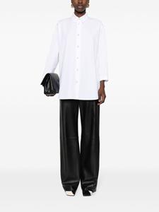 Jil Sander split-cuffs poplin cotton shirt - Wit