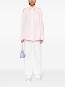 JW Anderson panelled cotton-poplin shirt - Roze