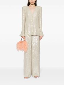 LAPOINTE sequinned wide-leg trousers - Grijs