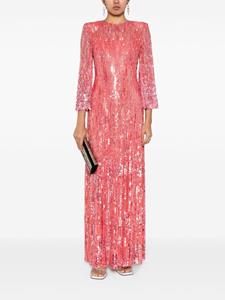 Jenny Packham Nymph sequin-embellished dress - Rood