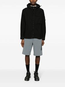 C.P. Company hooded cotton zip-up shirt - Zwart