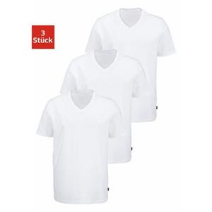 Bruno Banani T-Shirt, (3 tlg., 3er-Pack), mit V-Ausschnitt, perfekte Passform, aus elastischer Baumwolle