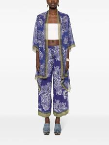 ETRO floral-print trousers - Blauw
