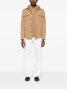 BOSS button-down cotton blend shirt - Beige