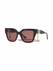 Gucci Eyewear Zonnebril met vierkant montuur - Zwart