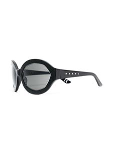 Marni Eyewear Zonnebril met rond montuur - Zwart
