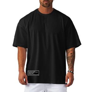 Muscleguys T-shirts voor heren, korte mouwen, zomer, losse mesh-tops, sport, grote maat, ronde hals, gemakkelijk bijpassende halve mouwen