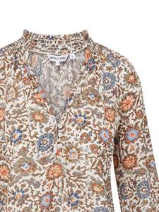 Veronica Beard Alexandria blouse met bloemen jacquard - Beige