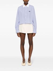 Miu Miu contrasting-collar shirt - Blauw