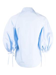 Dice Kayek balloon-sleeve cotton shirt - Blauw