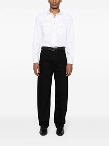 TOM FORD western-style panelled cotton shirt - Wit