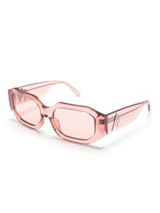 Linda Farrow x The Attico Blake zonnebril met rechthoekig montuur - Roze