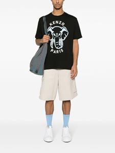 Kenzo Elephant-print cotton T-shirt - Zwart