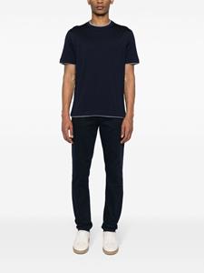 Brunello Cucinelli faux-layered cotton T-shirt - Blauw