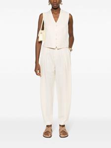 Ralph Lauren Collection high-waisted tapered trousers - Beige