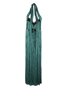 Maria Lucia Hohan Sharon metallic-sheen draped gown - Groen