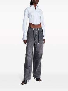 Dion Lee cropped corset-style shirt - Blauw