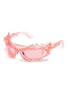 Ottolinger twist-detail oversize-frame sunglasses - Roze