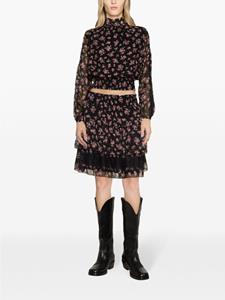 LIU JO floral-print georgette blouse - Zwart