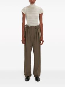 Victoria Beckham Broek met paperbag taille - Bruin