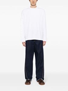 Jacquemus Le t-shirt Typo long-sleeve cotton T-shirt - Wit