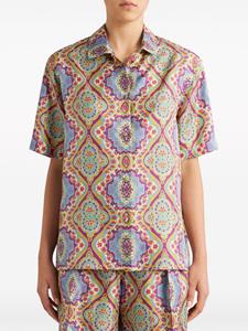 ETRO paisley-print silk shirt - Roze