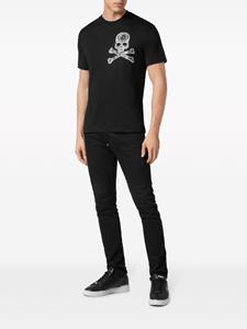Philipp Plein Skull&Bones rhinestoned T-shirt - Zwart
