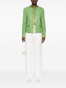 Valentino wide-leg cady-texture silk trousers - Wit