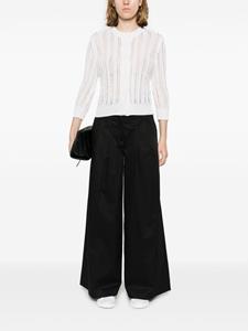 Peserico high-waist wide-leg trousers - Zwart