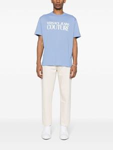 Versace logo-print cotton T-shirt - Blauw