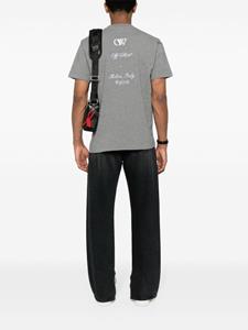 Off-White embroidered-logo cotton T-shirt - Grijs
