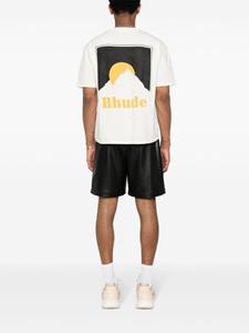 RHUDE Moonlight-print cotton T-shirt - Wit