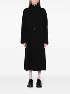Y's stand-up collar wool coat - Zwart