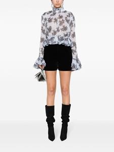 ROTATE ruffled floral-lace blouse - Blauw
