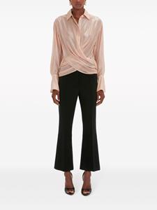 Victoria Beckham ruched-detailing long-sleeve blouse - Roze