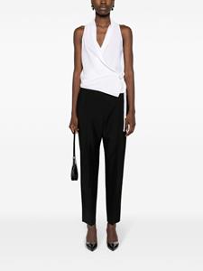 Giorgio Armani draped silk blouse - Wit